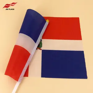 Pasokan langsung pabrik bendera tangan Republik Dominika 40*60 bendera tangan kustom bendera melambai