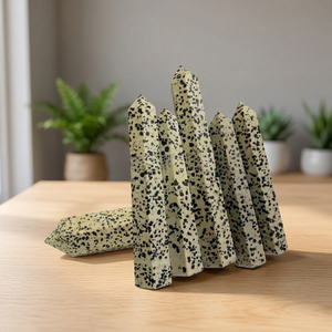 Dalmation Jasper คริสตัลโอเบลิสก์คริสตัลรูปหอคอยหินธรรมชาติ - Product Image 3