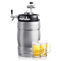 Vente chaude, seau en acier inoxydable pour brassage à domicile, 5 L, avec distributeur de bière, refroidissement pendant 12 heures, facile à transporter