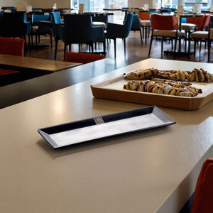 プリント付きのカスタマイズされた豪華な長方形の100% メラミントレイ、食堂フードトレイ - Product Image 4