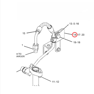 Support de montage des conduites d'huile du turbocompresseur 379-8774 3798774 compatible avec les machines de construction 330D L 336D L 330D 336D - Product Image 1