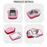 Boîtes en fer sur mesure avec fenêtres en PVC pour bonbons et biscuits en forme de crème glacée