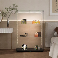 Vente directe d'usine, armoire à vin moderne de haute qualité, verrouillable, double porte, trois portes en verre trempé, noir, avec éclairage LED