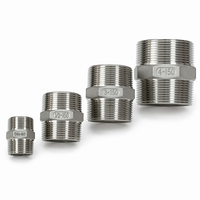 Raccord hexagonal égal en acier inoxydable 304 usiné CNC BSPP BSPT 1/2 à 4 pouces DN15-DN100 haute pression 3000 CL pour tuyauterie lisse
