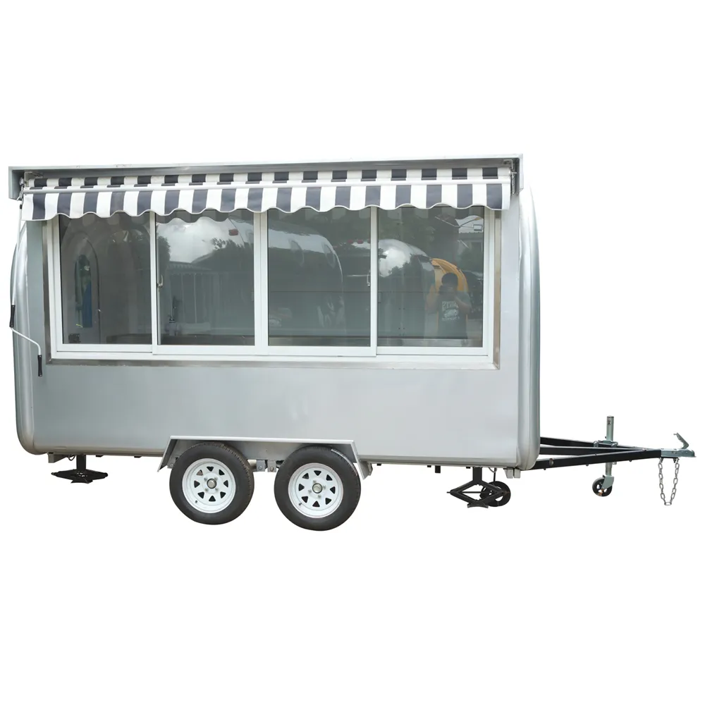 Petite remorque de crème glacée camion de nourriture mobile réfrigérateur pour camion avec équipement de cuisine complet à vendre