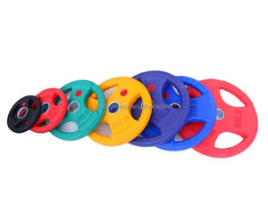 Toptan spor halter & PU yığını 10kg pembe ağırlık plakaları Set ücretsiz kaldırma için toptan aksesuar ağırlıkları ile Fitness ekipmanları - Product Image 6