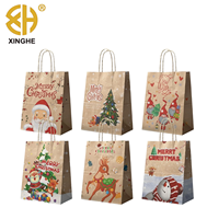 Sacs en papier écologiques réutilisables pour Noël et anniversaires, avec logo personnalisé en relief, pour promotion de téléphone, bougies, oreillers et rubans