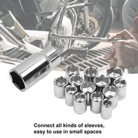 Jeu de douilles robustes en acier inoxydable 40 pièces W1173 SAE/Métrique 1/4" 3/8" avec étui souple, kit d'outils à main