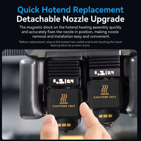 V6 P2S Rakitan Hotend Baja Keras yang Dapat Dilepas untuk Printer 3D, Kit Nozzle Kepala Cetak yang Dapat Diganti
