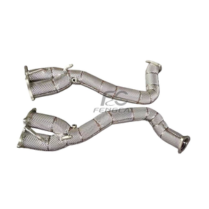 Tubo de escape para Porsche 718 GT4 GTS 4.0L <span class=keywords><strong>2022</strong></span>+ SS304, tubo de prueba de rendimiento con aislamiento térmico, actualización de colectores de bajada - Product Image 2