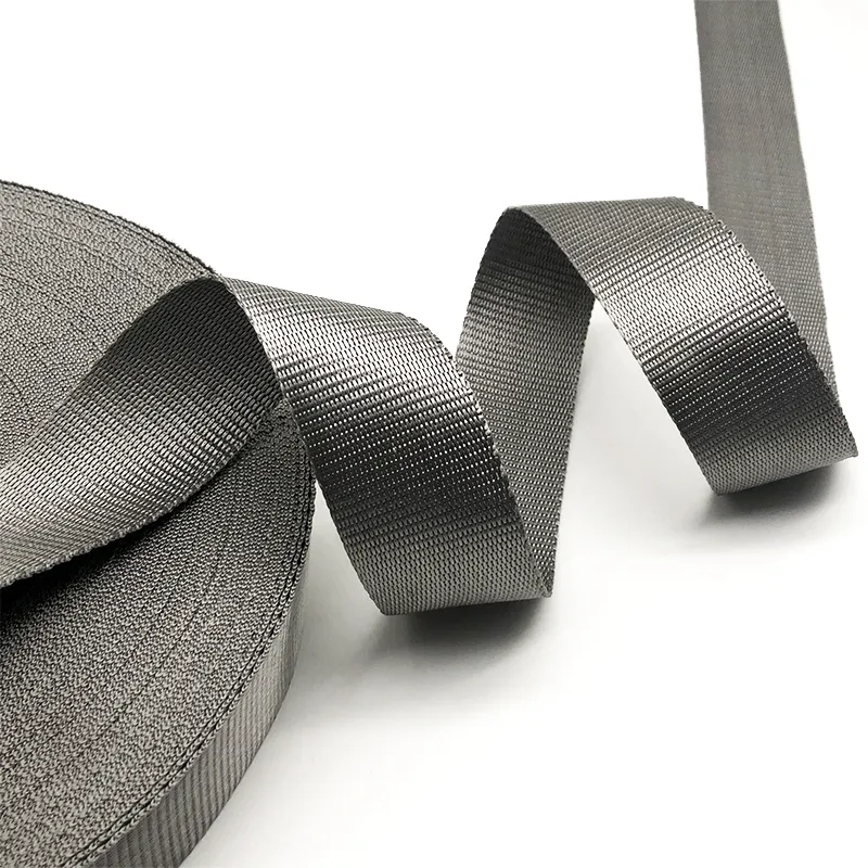 Wear resistant 38mm 1.75 inch grey lightweight cut resistant sunroom uhmwpe webbing for sports bag