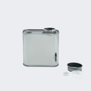 Lata de hojalata cuadrada/rectangular personalizada Fuxury con tapa de rosca, capacidad de 250 g, para café y dulces - Product Image 1