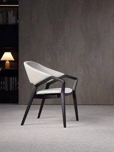 Wholesale Modern Design Restaurant Armchair Linen <strong>Leather</strong> <strong>Mat</strong> Wood Frame Hotel Apartment Commercial Use Single Chair - Product Image 3