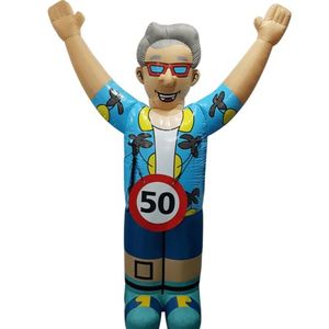 Personalizado al aire libre Países Bajos Inflable Abraham montando una motocicleta muñeca inflable para amantes <span class=keywords><strong>de</strong></span> la motocicleta - Product Image 2