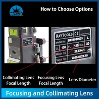 Lentille de focalisation laser WSX avec support de lentille D30 D37 F100/150/200, lentille de collimation pour tête de découpe laser KC13 KC15 NC30 NC60