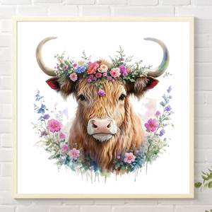 1 pièce 30*30cm <span class=keywords><strong>Peinture</strong></span> diamant animale à motifs personnalisés Paon, Cardinal, Colibri, Tête <span class=keywords><strong>de</strong></span> <span class=keywords><strong>taureau</strong></span>, entièrement piquée, Artisanat artistique, Décoration murale - Product Image 5