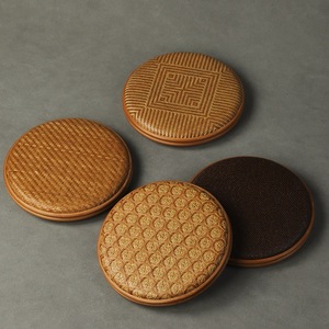 Handmade <b>Bamboo</b> Woven Tea Cake Box Round Rattan Tea Storage <b>Container</b> For Pu'er Tea Set Accessories - Product Image 2