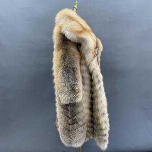 Manteau long d'hiver pour <span class=keywords><strong>homme</strong></span>, <span class=keywords><strong>fourrure</strong></span> de renard véritable Golden Island Fox - Product Image 5
