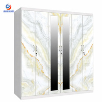 Armoire Portable Légère avec Porte Coulissante et Organisateur Intégré, Idéale pour Chambre, Location et Appartements T2