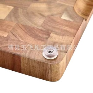 Planche à découper en bois d'acacia rectangulaire 34x24cm, couleur naturelle, bloc de découpe multifonctionnel pour la cuisine - Product Image 5