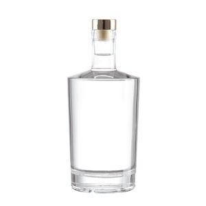 Fabriqué en Chine, bouteille en verre de 500 ml/750 ml, vodka, vin, whisky, rhum, tequila, bouteille en verre transparente givrée avec couvercle - Product Image 3
