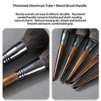 Ensemble de 30 pinceaux de maquillage en poils naturels, pinceaux professionnels complets pour les maquilleurs, les écoles de formation, manche en bois