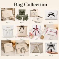 Pochette d'emballage cosmétique haut de gamme en sergé de coton blanc, avec logo personnalisé imprimé, pour cadeaux et rangement de cheveux, anti-poussière