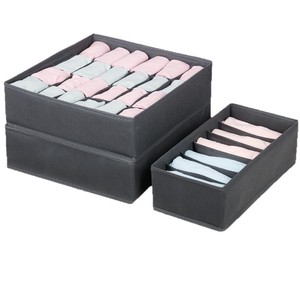 Boîte <span class=keywords><strong>de</strong></span> <span class=keywords><strong>rangement</strong></span> <span class=keywords><strong>carrée</strong></span> en tissu pour sous-vêtements et culottes avec séparateurs, design moderne pliable pour l'organisation des chaussettes dans les tiroirs domestiques - Product Image 5