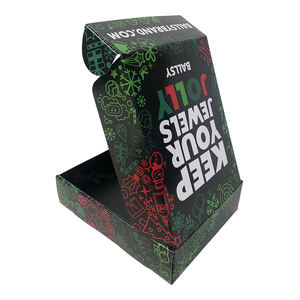 Caja de correo de envío de joyería negra Laminación mate E-Flute Cartón corrugado Mailer Suscripción Embalaje de papel para artículos de lujo - Product Image 2