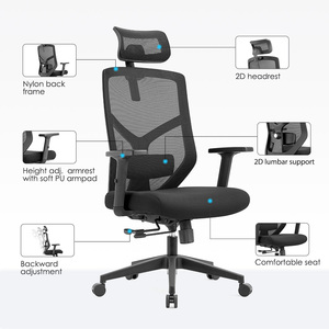 办公椅 网布人体工学办公椅 管理者现代舒适办公家具椅子 旋转式电脑椅 - Product Image 6