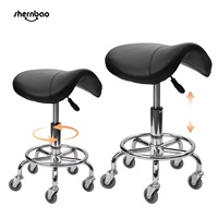 Tabouret de toilettage Shernbao GC-002S avec roulettes anti-cheveux, rotation à 360° °   Chaise Selle Pivotante et Réglable pour Salons de Beauté et Soins des Animaux OEM