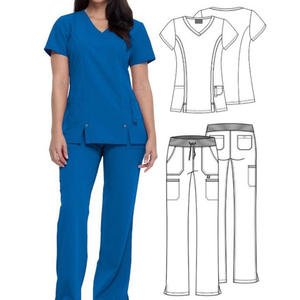 Slim Fit belleza enfermera de traje de moda de diseño de Hospital uniforme elegante Bata - Product Image 1