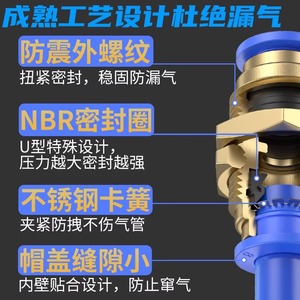 ข้อต่อลมแบบเร็ว Dde Dade Pneumatics ขนาด 4 6 8 10 มม. ชุบนิกเกิล ทองแดง ข้อต่อลมแบบตรง - Product Image 1
