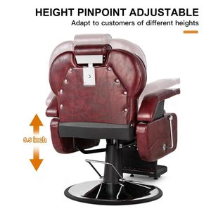 Chaise de salon en cuir de luxe avec pompe hydraulique pour coiffure permanente et teinture Chaise de <span class=keywords><strong>barbier</strong></span> moderne - Product Image 3