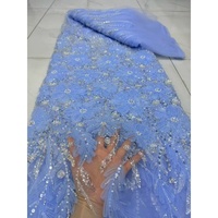 Tissu en dentelle de tulle élégant brodé, dentelle française de la plus haute qualité, tissu en dentelle africaine de luxe pour mariage 2025