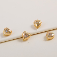 Nouveau modèle Zhongxing fermoirs magnétiques en Zircon en forme de coeur fermoir connecteurs d'amour avec magnétique pour la fabrication de bracelets de collier