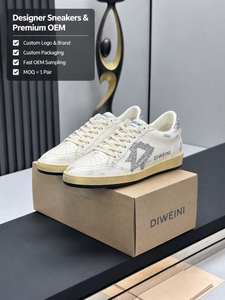 Zapatillas de Lujo de Diseñador en Cuero Desgastado para Hombre y Mujer, Zapatos de Caminar de Alta Calidad, Estilo Dirty Baskets, Zapatillas, Chaussures, Tenis, Nuevas - Product Image 1