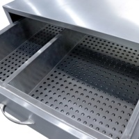 Chauffe-panini et chauffe-pains tout en acier inoxydable pour restaurant, avec option de deux ou un grand tiroir, compatible avec toutes les tailles de machines à rouleaux chauds