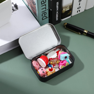 Custom Food Grade Metal Rectangular Tin <b>Box</b> with Hinge Lid Markdown Sale for <b>Wedding</b> Sweet Candy Tin <b>Cake</b> Chocolate Storage - Product Image 5
