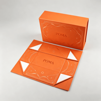Boîte cadeau pliable magnétique gain de place avec finition mate et doublure en éponge, emballage en carton premium pour marques de luxe haut de gamme