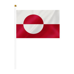 Banderas Pequeñas Personalizadas de Groenlanda en Asta, Mini Bandera de Mano de EE. UU. <span class=keywords><strong>para</strong></span> Eventos, Banderas Duraderas de 5x8 Pulgadas con Astas de 12 Pulgadas - Product Image 1