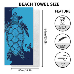 ผ้าขนหนูกีฬา B100ขนแกะสองด้านผ้าขนหนูชายหาดเซิร์ฟ - Product Image 4