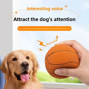 Pelota de juguete para mascotas, fútbol, baloncesto, Mini pelota de tenis, juguete de entrenamiento interactivo, juguete elástico ecológico para perros, venta al por mayor - Product Image 2