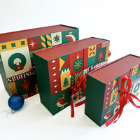 Boîtes en papier rigide rouge personnalisées à double porte pliables pour emballages cadeaux avec laminage mat pour cosmétiques, vêtements et cadeaux de fête