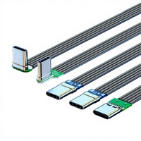 Typ-C Flachkabel 90-Grad-Winkel Silikon Drohnen-Stromversorgungskabel Typ-C Stecker auf Stecker/Buchse Direktlieferung ab Werk