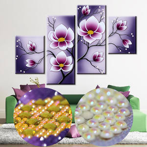 5 pièces/ensemble 5d diamant broderie fleur forme spéciale diamant <span class=keywords><strong>peinture</strong></span> point de croix mosaïque motif strass décor <span class=keywords><strong>triptyque</strong></span> - Product Image 1