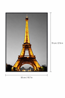 Pengiriman Drop Cetakan Gambar Kustom Pribadi 50X70 Paris Menara Eiffel Mengambang Poster Seni Lukisan Dinding Berbingkai