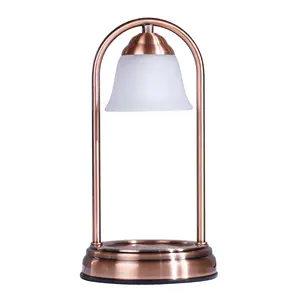 Hot sale vintage electric bell candle warmer set copper lantern scented melter table lamp use big fragrance candles gift