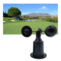 Anemómetro de Tipo Copa, Material ASA, Sin Aspas, Servidor Libre, Cero Mantenimiento, Sensor de Velocidad del Viento para Exteriores, para Campos de Golf