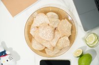 Chips de Taro Salados Fritos Exóticos Chinos con Sabor a Limón, Sin Grasas Trans, Certificados por FSSC22000